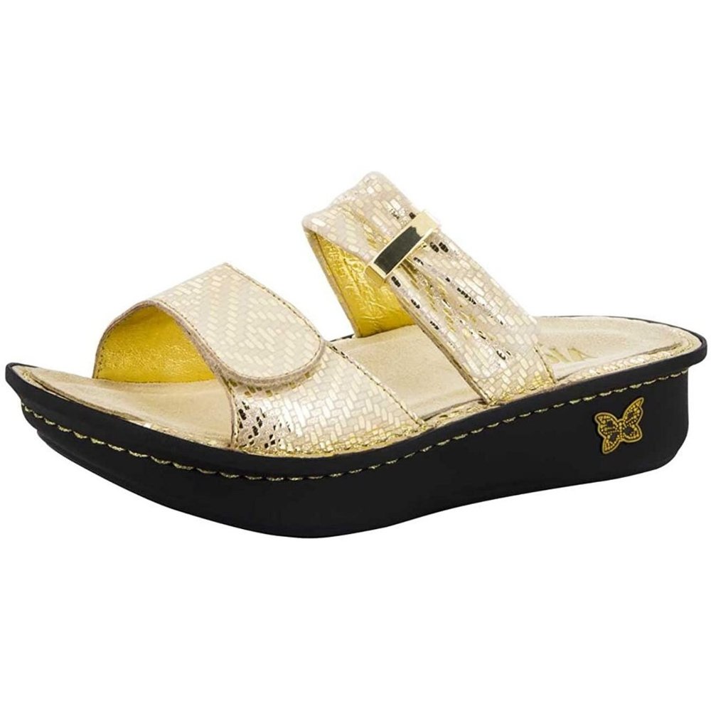 Alegria Women's Karmen Slide Sandal Gold Dazzler